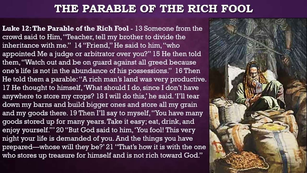 North Richmond Bible Class - The Parable of the Rich Fool - 12.4.25