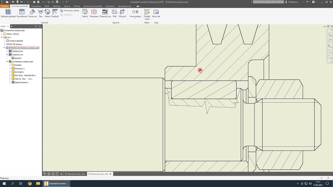 Autodesk Inventor - výkres sestavy