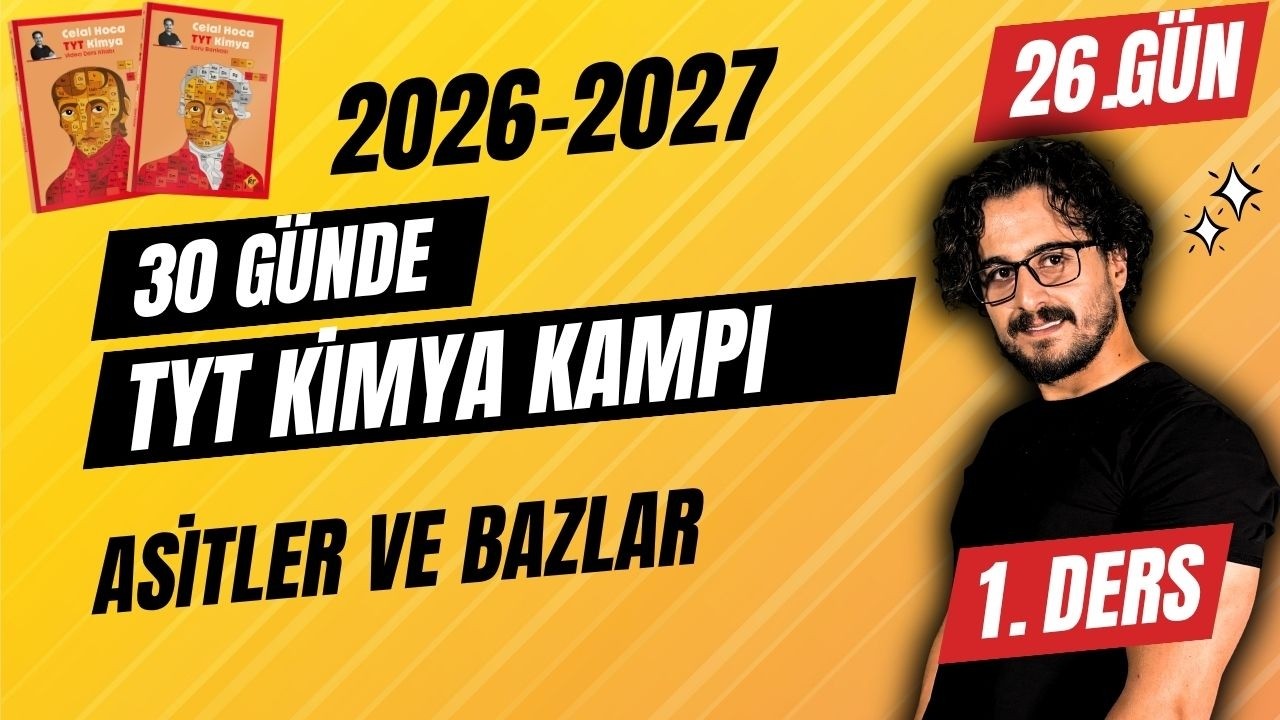26. Gün 1. Ders | Asitler ve Bazlar || 30 Günde TYT Kimya Kampı | #chtayfa