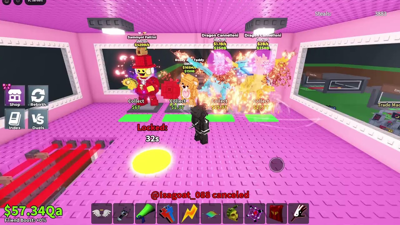 STEAL A BRAINROT TRADE AND PVP !!