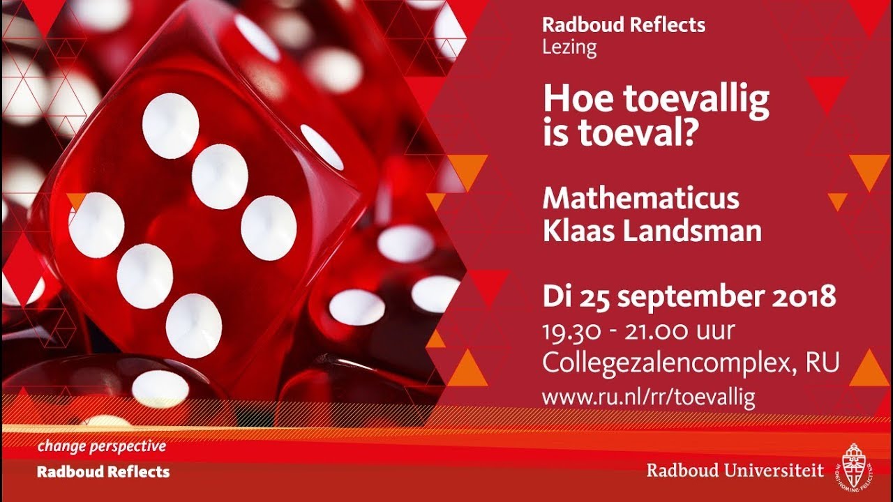 Hoe toevallig is toeval? | Mathematicus Klaas Landsman, Lezing