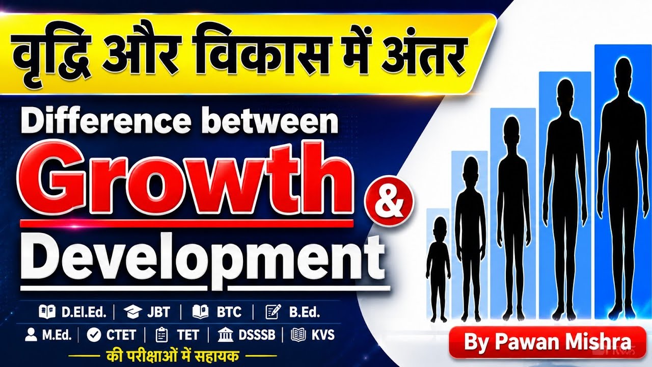 Difference Between Growth and Development | वृद्धि और विकास में अंतर | B.Ed. Semester 1 | By Pawan