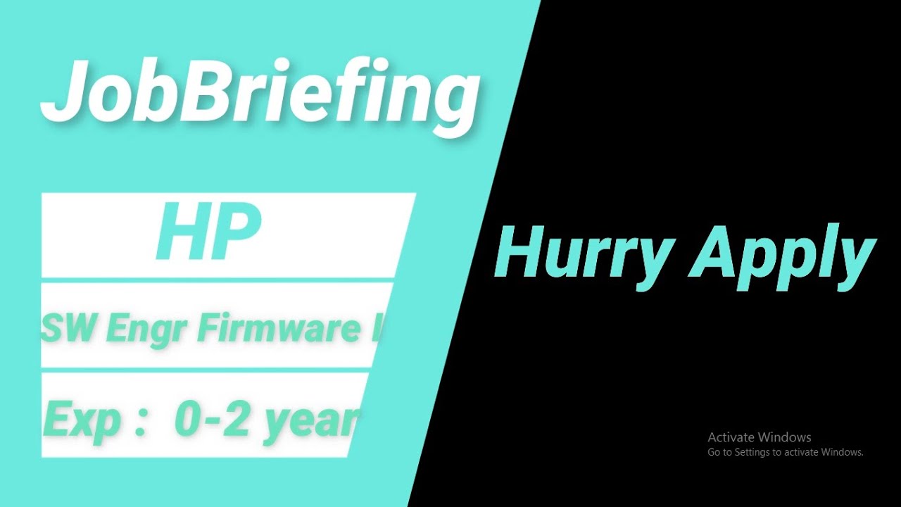HP Software Engineer Firmware I Recruitment | JobBriefing