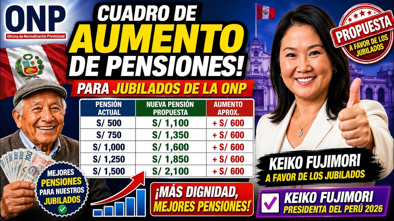 *GRAN NOTICIA ONP JUBILADOS 19990 y 20530 atentos: presentan escala por edad para mejorar pensiones