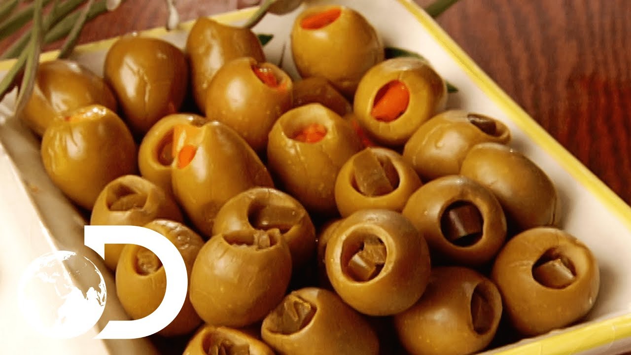 Фаршированные оливки | Как это сделано