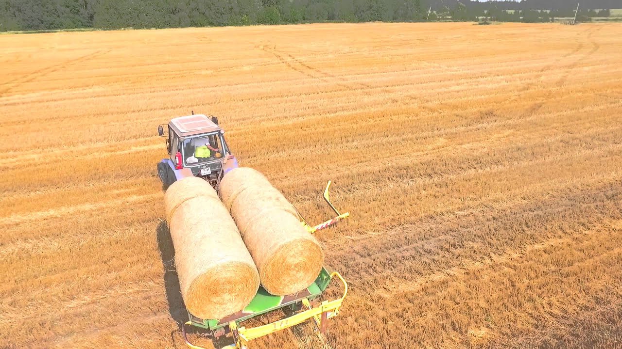 Погрузка тюков с МТЗ 82.1 и Sipma Dromader T-150/1