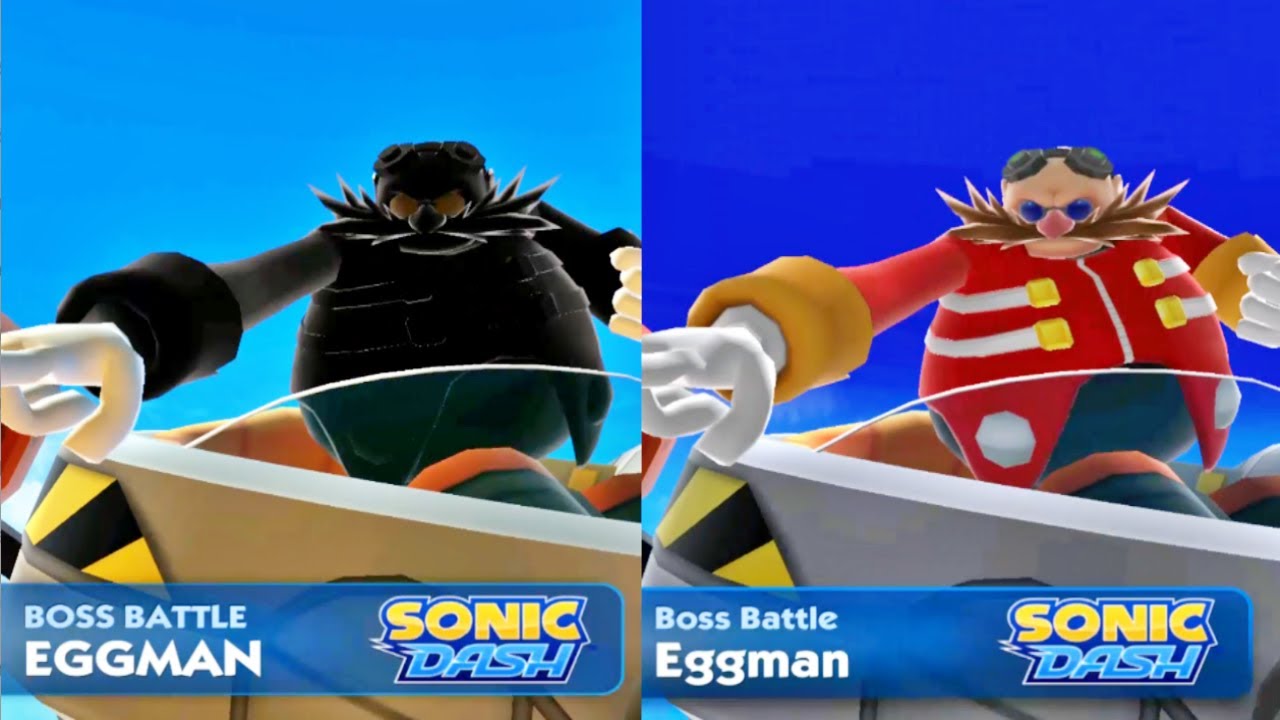 Sonic Dash Racing Game: Black Eggman vs Classic Red Eggman - Sonic vs Shadow vs All Boss Battle Zazz