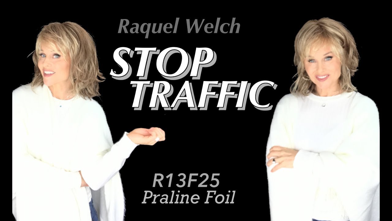 Raquel Welch STOP TRAFFIC Wig Review | R13F25 Praline Foil | CREATE WISPY BANGS with STYLING!