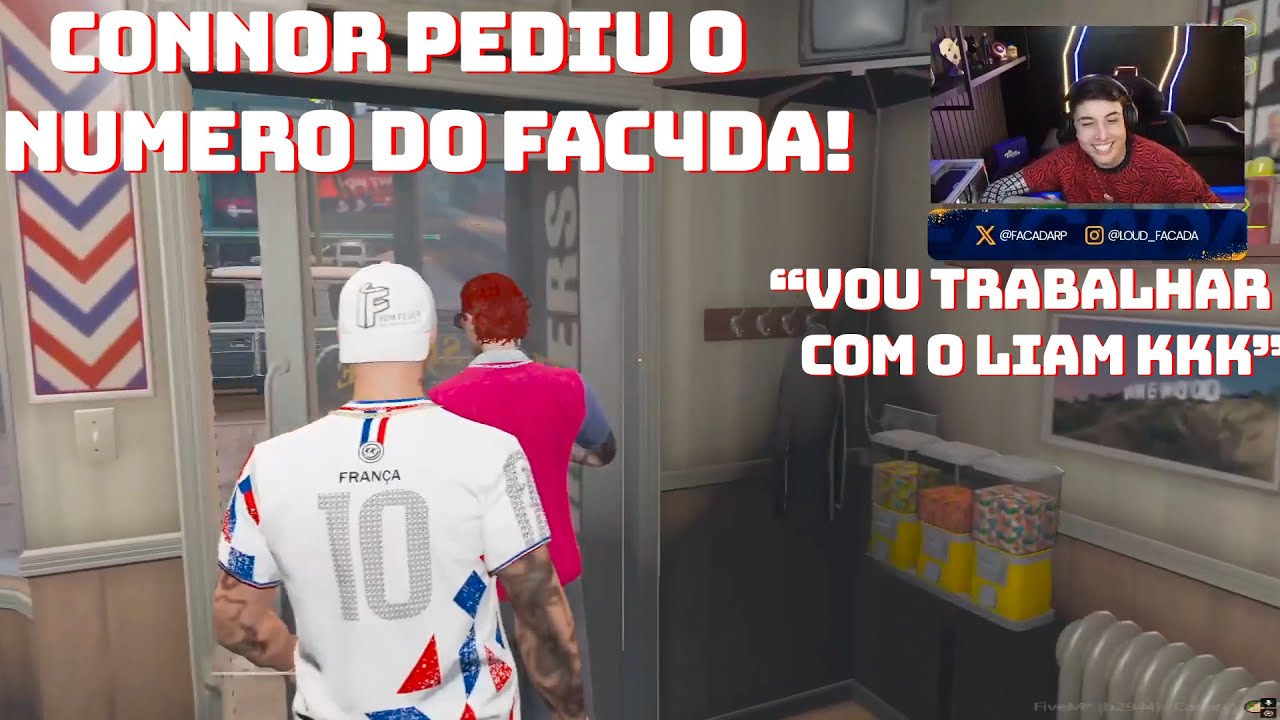 FAC4D4 NA FRANÇA? REAÇÃO DO FAC4D4 COM O CONNOR PEDINDO O NUMERO DELE!!!