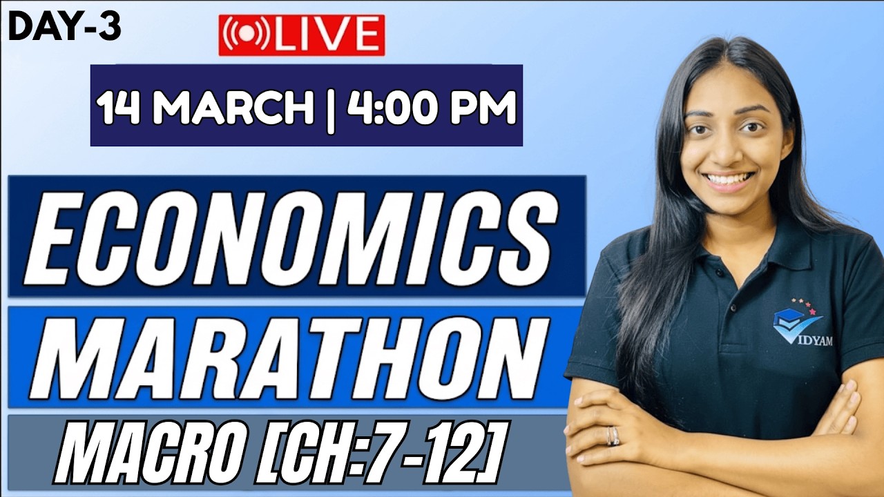 CLASS 12 ECONOMICS (CH 7-12) MACROECONOMICS | ANSHITA JINDAL | VIDYAM