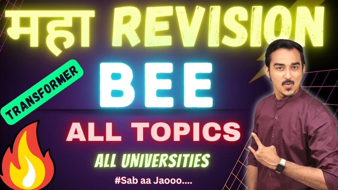 BEE | BASIC ELECTRICAL & ELECTRONICS | ONE SHOT REVISION |FIRST YEAR ENGINEERING| SAURABH DAHIVADKAR