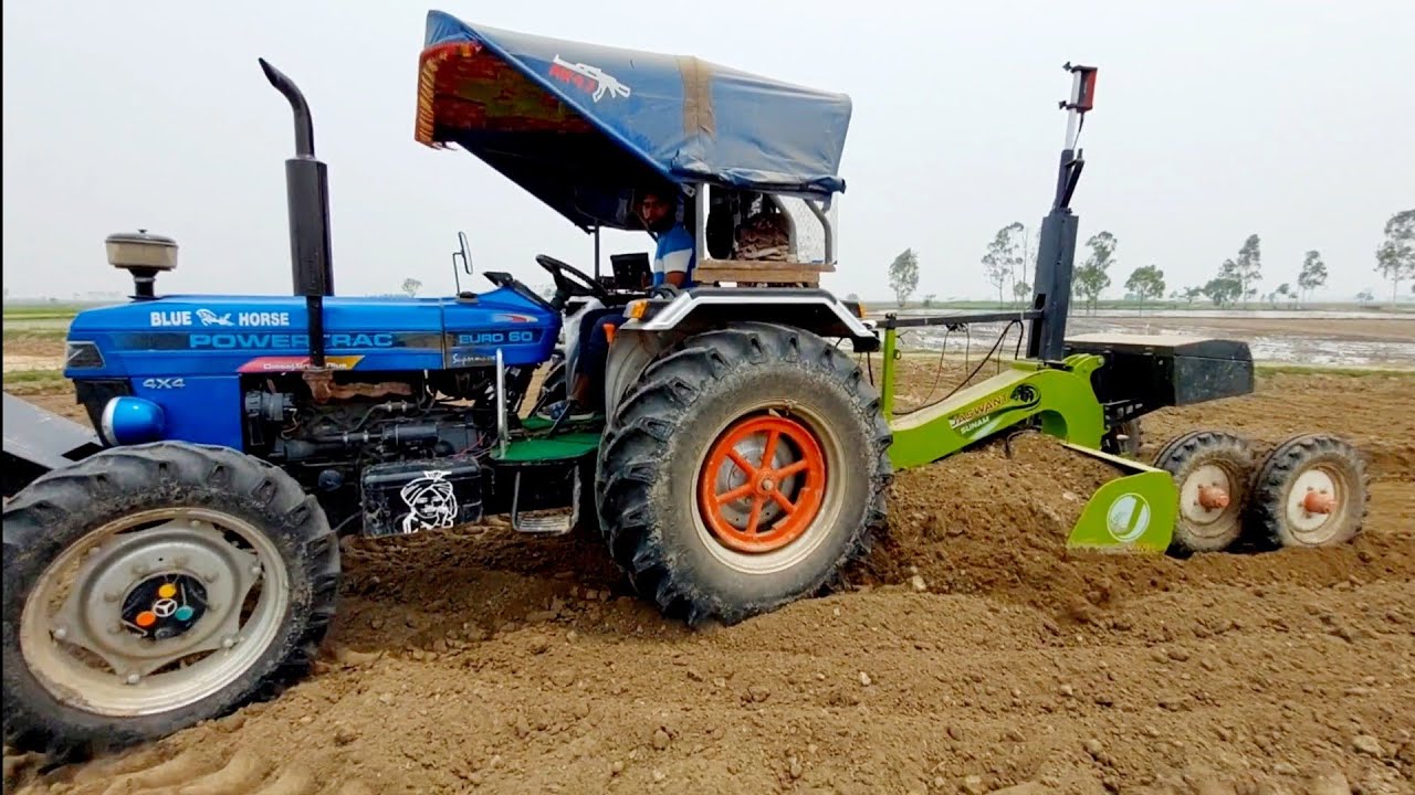 कम्प्यूटर गोड़ी के लिए दमदार ट्रैक्टर || Powertrac Euro 60 4X4 कैसा चलता है