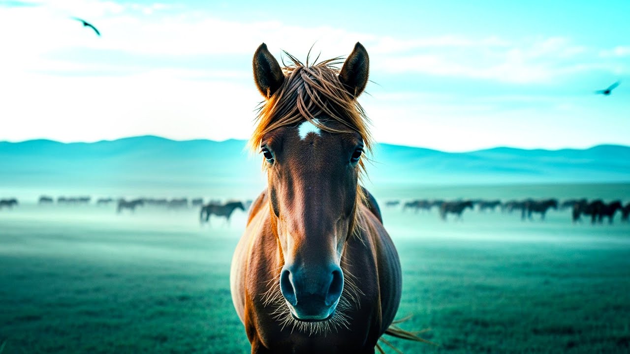 Silent Trek Across the Mongolian Steppe – Wild Horses, Eagles & Endless Grasslands