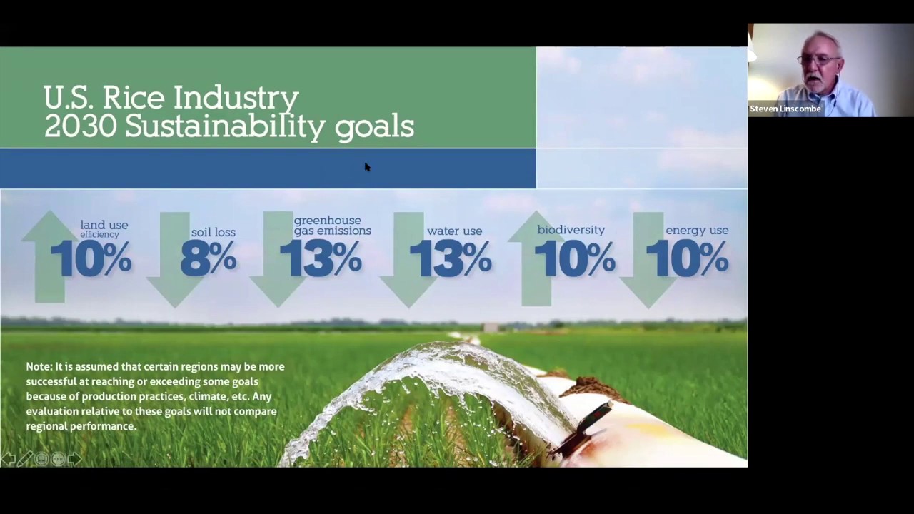 U.S. Rice Industry Sustainability Goals Press Conference - April 21, 2020