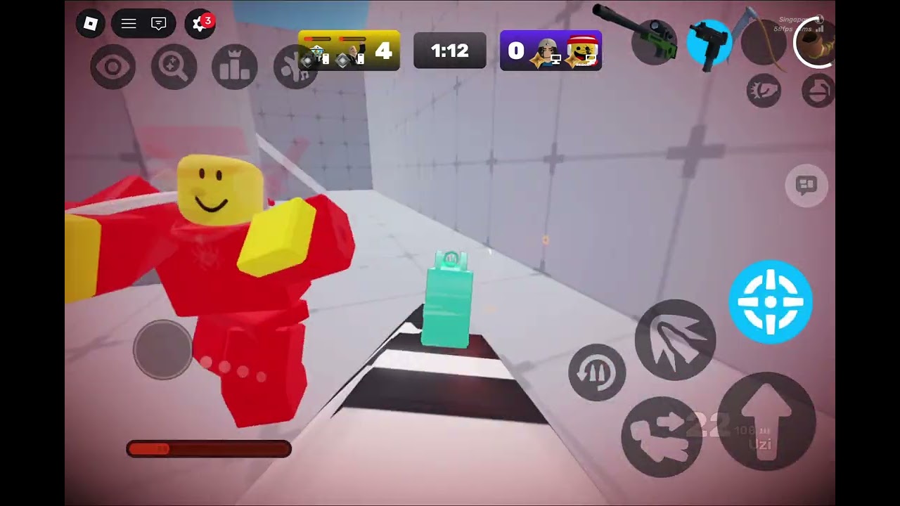 Me playing rivals with my friend!