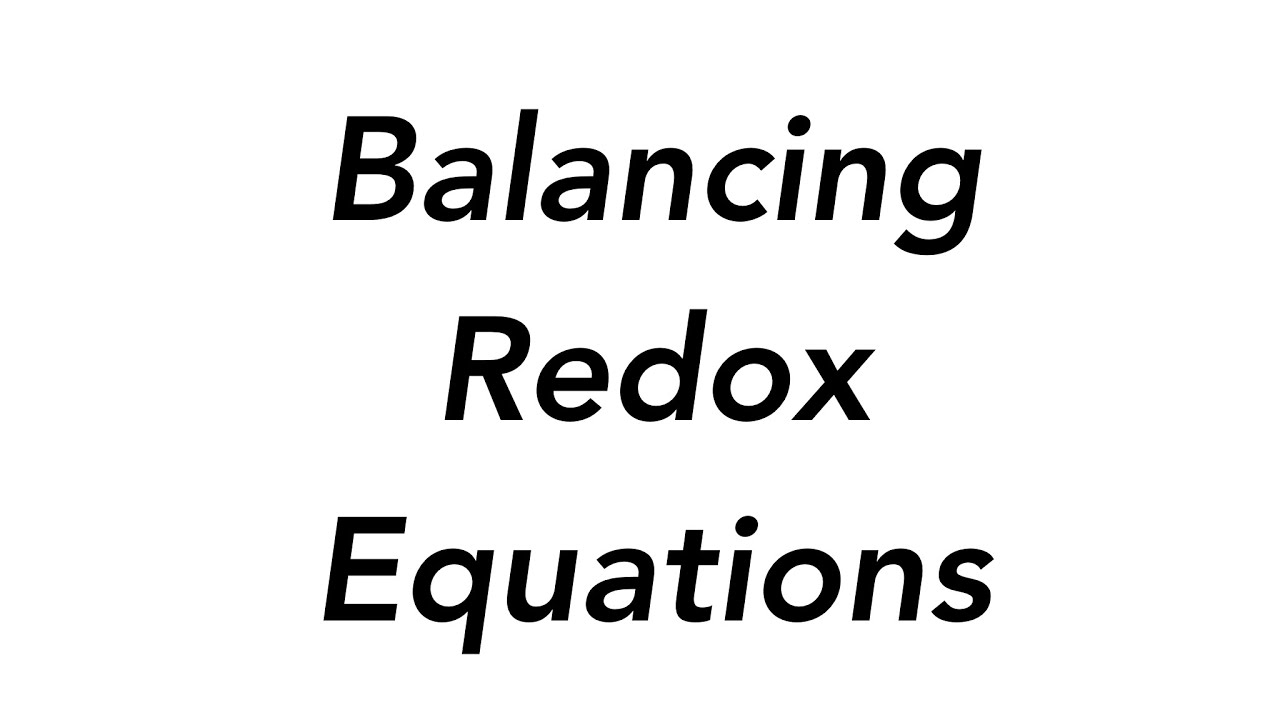 Balance redox reaction