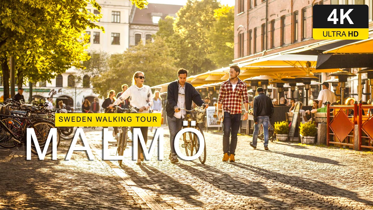 Last Days of Summer in Malmö , Sweden  | 4K UHD | A Tour of the City Center's Best Spots!