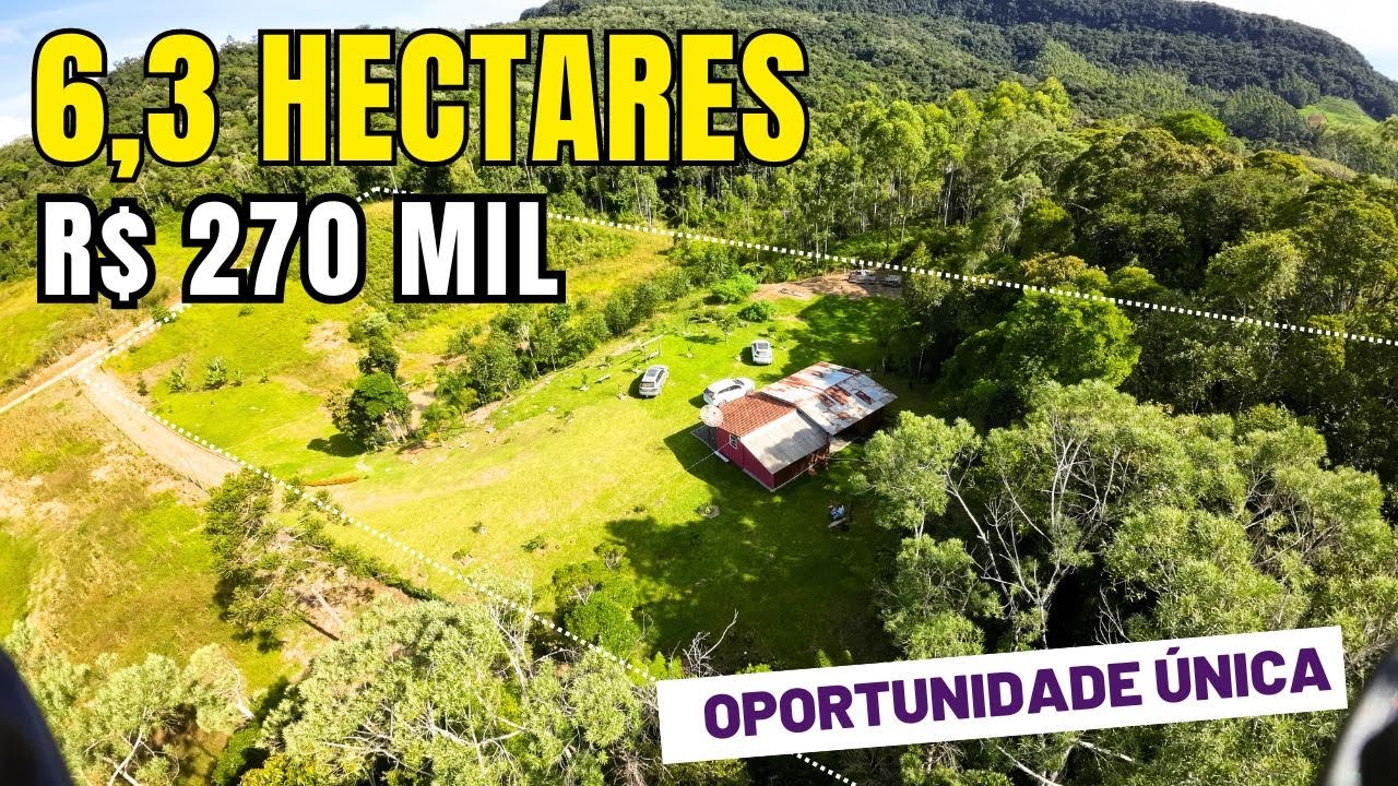 (𝐕𝐄𝐍𝐃𝐈𝐃𝐎) CHÁCARA À VENDA EM BOTUVERÁ SANTA CATARINA COM 63 MIL METROS! R$ 270 MIL