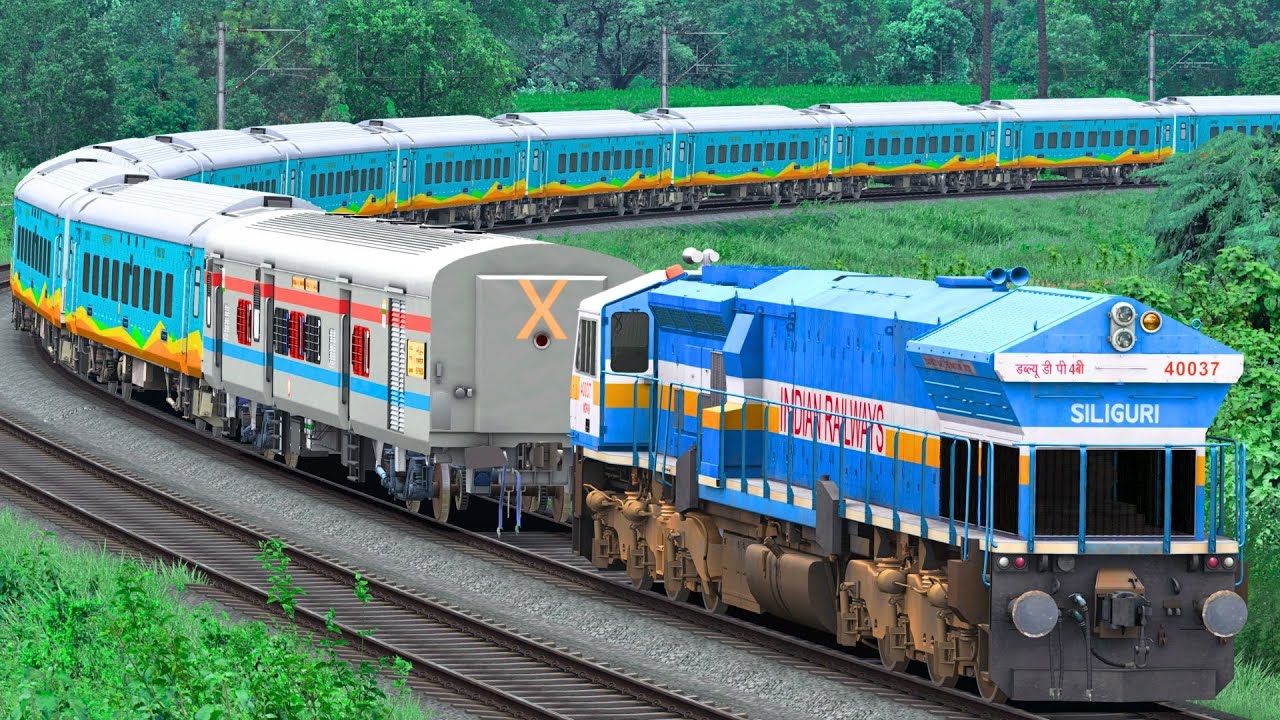WDP4B SHUNT LHB HUMSAFAR EXPRESS TRAIN | BUMPY RAILROAD | Train Simulator | Railwork | NTG GAMING