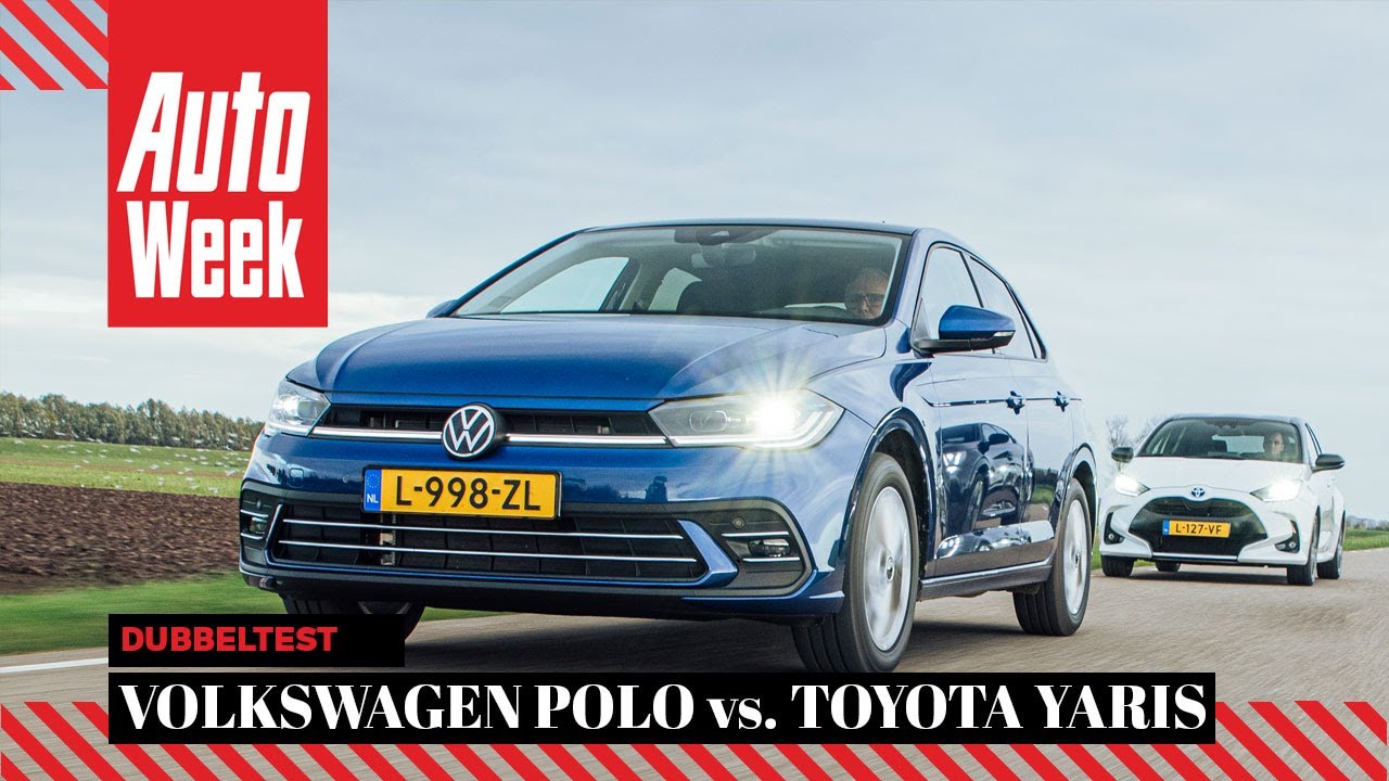 Volkswagen Polo vs. Toyota Yaris - AutoWeek Dubbeltest - English subtitles