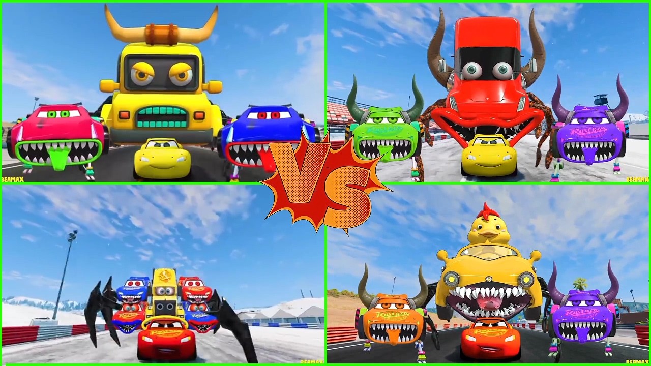 ULTIMATE CAR BATTLE! 🚗🔥 McQueen Eater vs Mega Monster Trucks | GTA 5 FIGHT