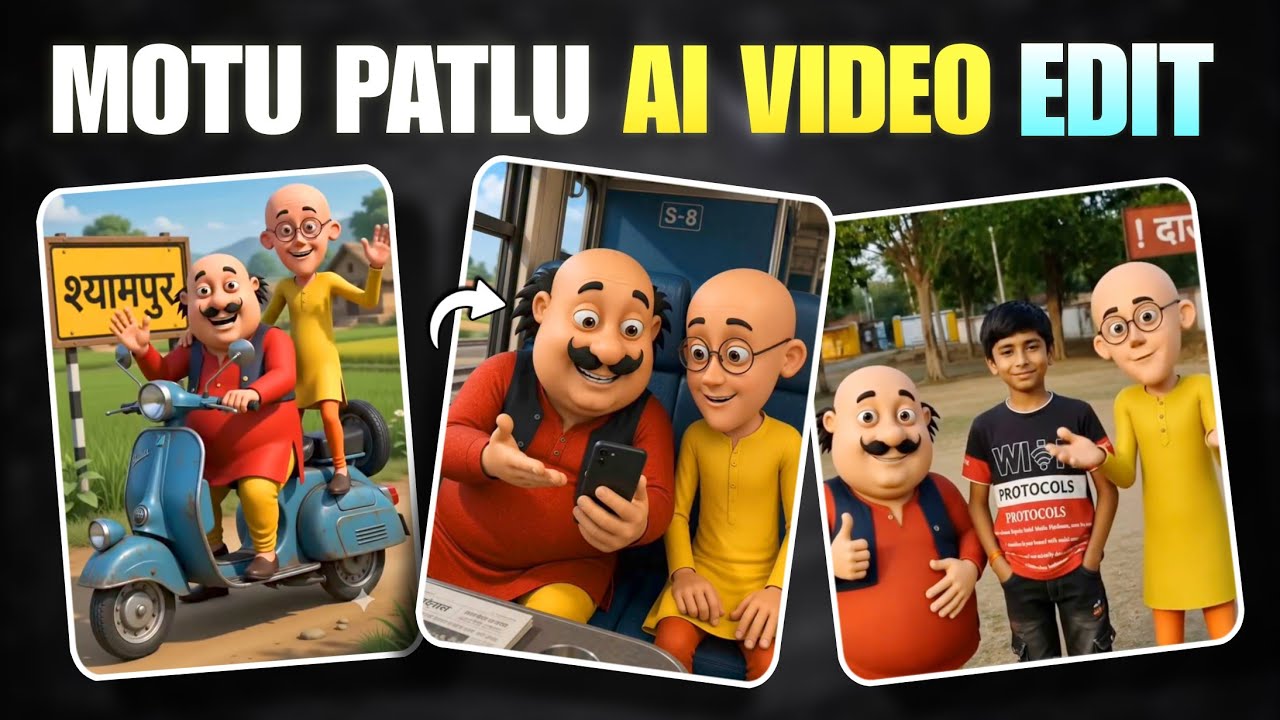 Instagram Trending Motu Patlu AI Video Editing | How to make viral Motu Patlu AI videos