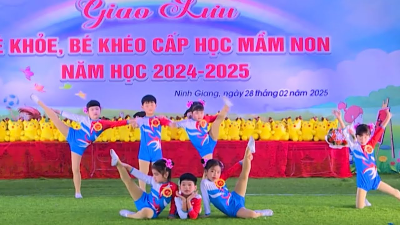 AEROBIC -  MÁI TRƯỜNG EM HỌC BAO ĐIỀU HAY -  Các Bé Trường Mầm Non Tân Quang II