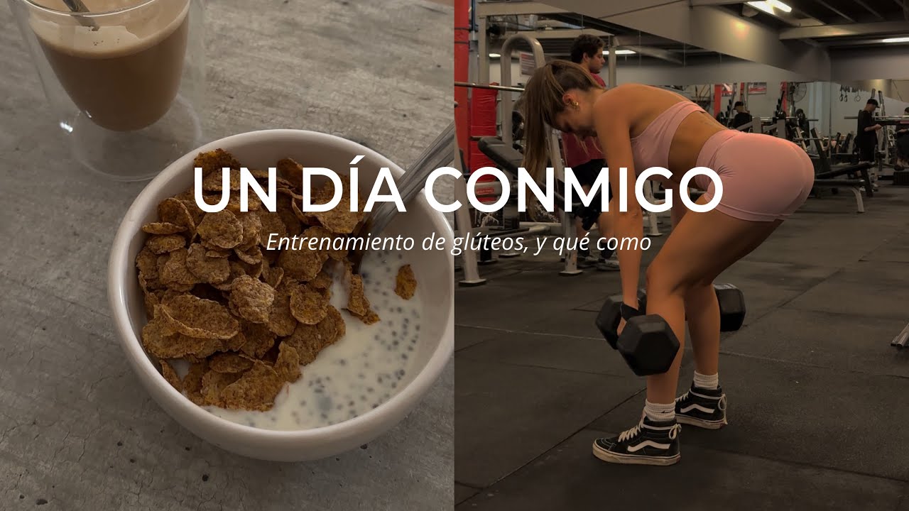Vlog un día conmigo - entrenamiento de GLÚTEOS, qué como, trabajo, actualizaciones