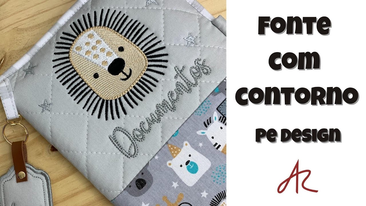 Nome com contorno :) PE Design - Fácil e deixa o trabalho lindo!!!!