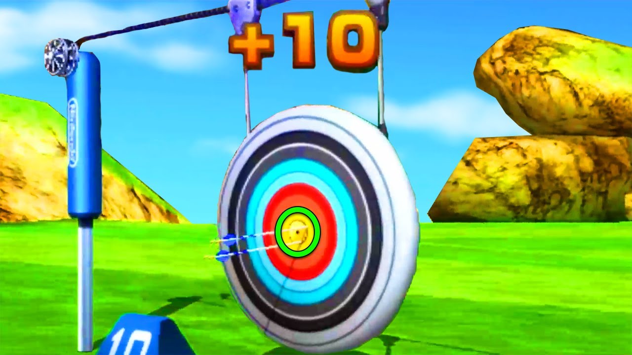 Wii SPORTS RESORT TRICKSHOTS BUT I AM *BLINDFOLDED*