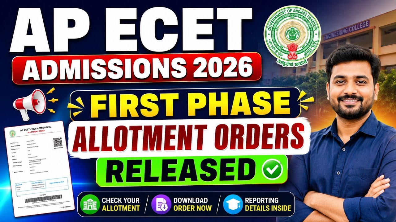 AP ECET 2026 First Phase Allotment Orders Released | College Allotment Check & Download Process