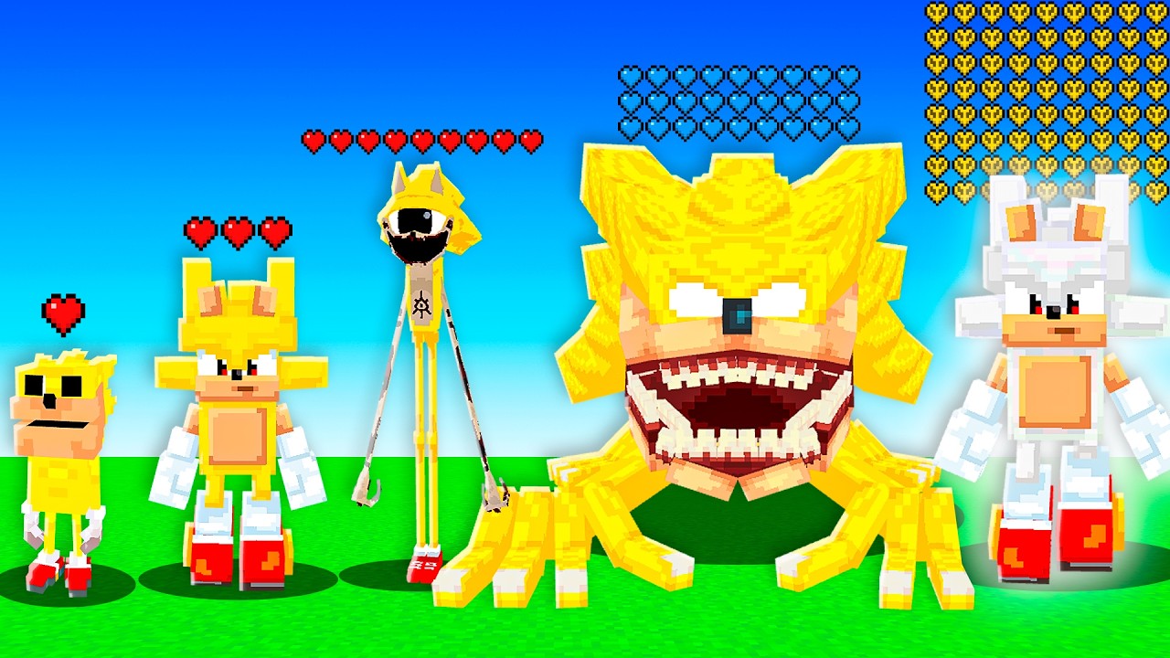 Qual SUPER SONIC tem MAIS VIDA no Minecraft ?