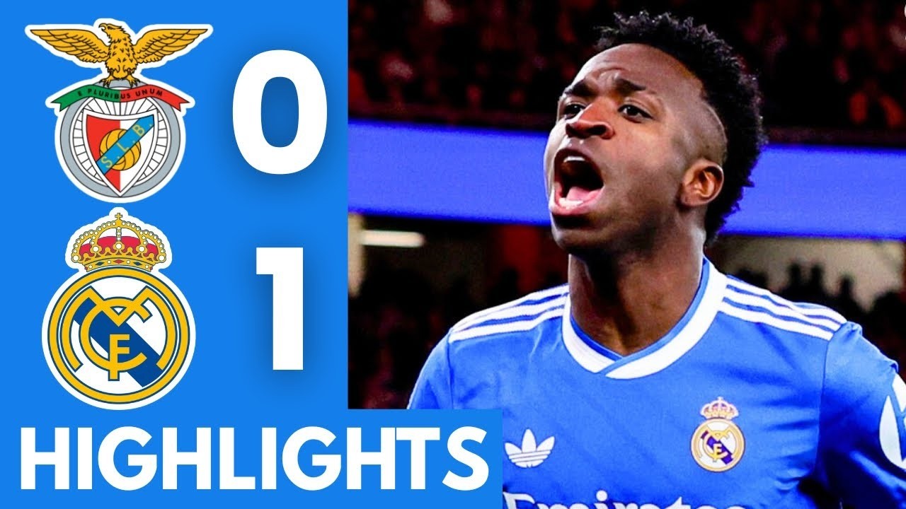 Real Madrid vs Benfica - 4 -1- All Goals & Top Highlights | UEFA Champions League Thrilling Recap
