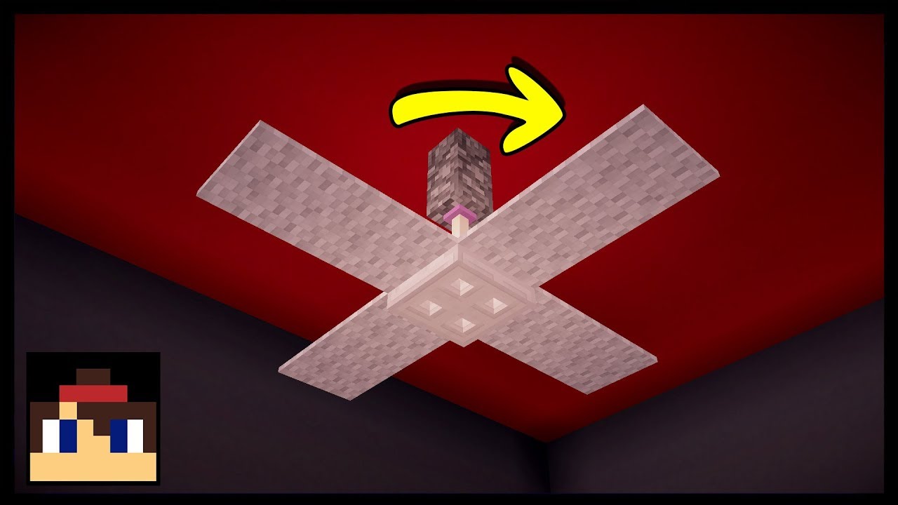 ✔ Minecraft PE: How To Make A Working Ceiling Fan | No Mods Or Addons!