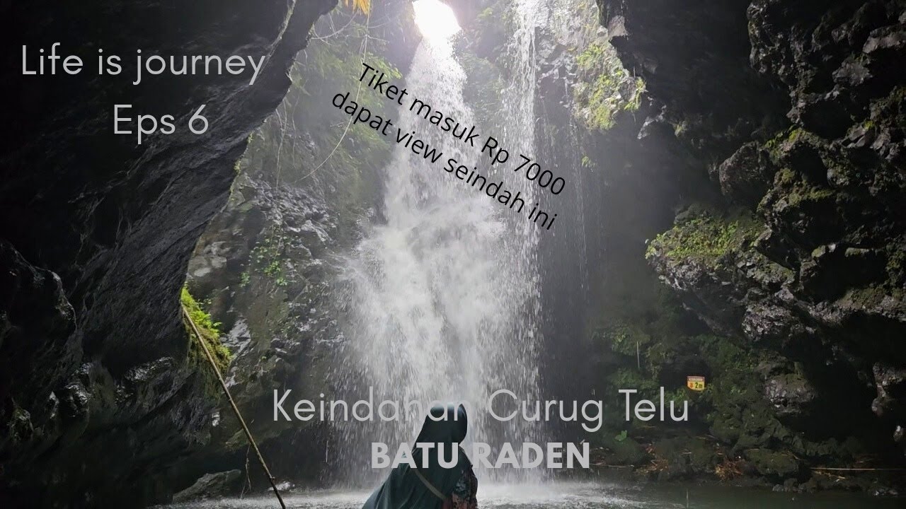 Curug Telu Batu Raden dengan tiket murah dapat view indah