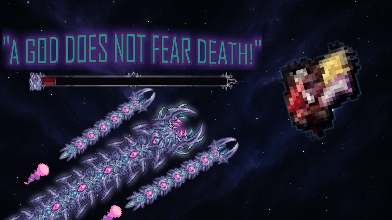 Fighting the Devourer of Gods in Calamity Mod