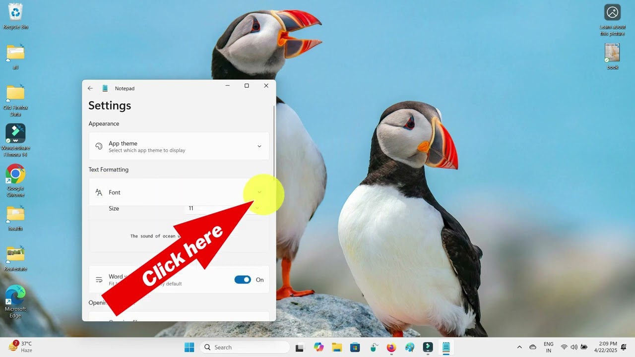 How to Change Font in Notepad Windows 11