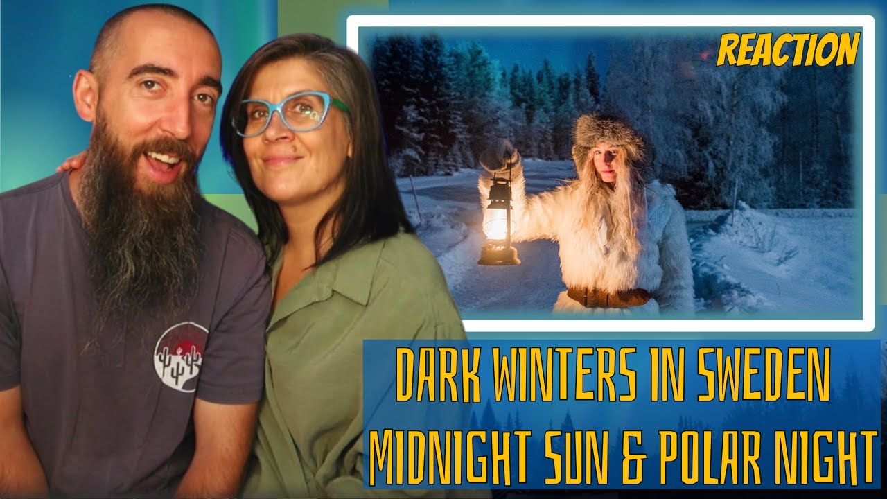Living with the Dark Winters in Sweden | Midnight sun & Polar night (REACTION) with my wife