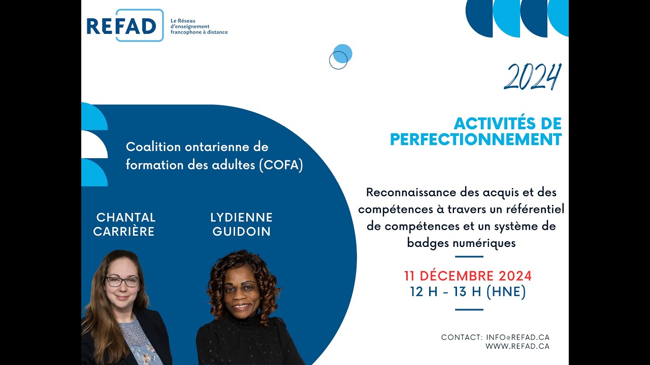 Reconnaissance des acquis et des compétences à travers un référentiel de compétences et...