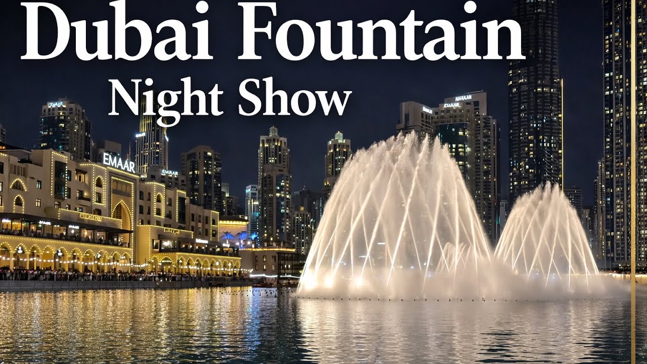 Dubai Fountain Night Show 🌊✨ 4K Experience
