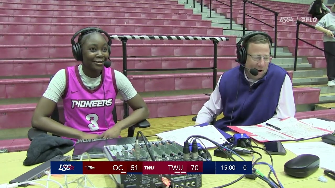 TWU Basketball Postgame Interview vs OC w/ Julie Kasonga