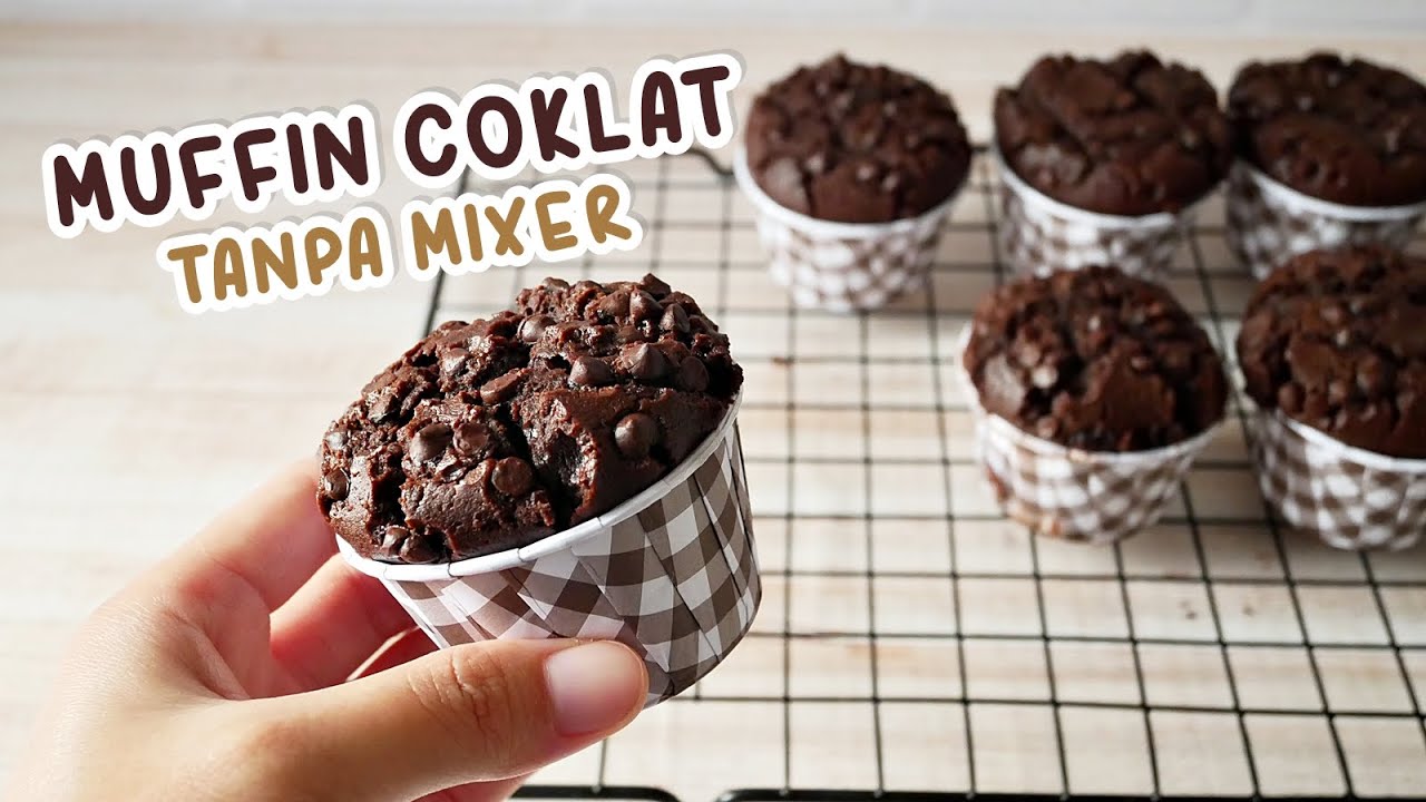 TANPA MIXER TAKARAN SENDOK – RESEP MUFFIN COKLAT CUSTARD TERENAK