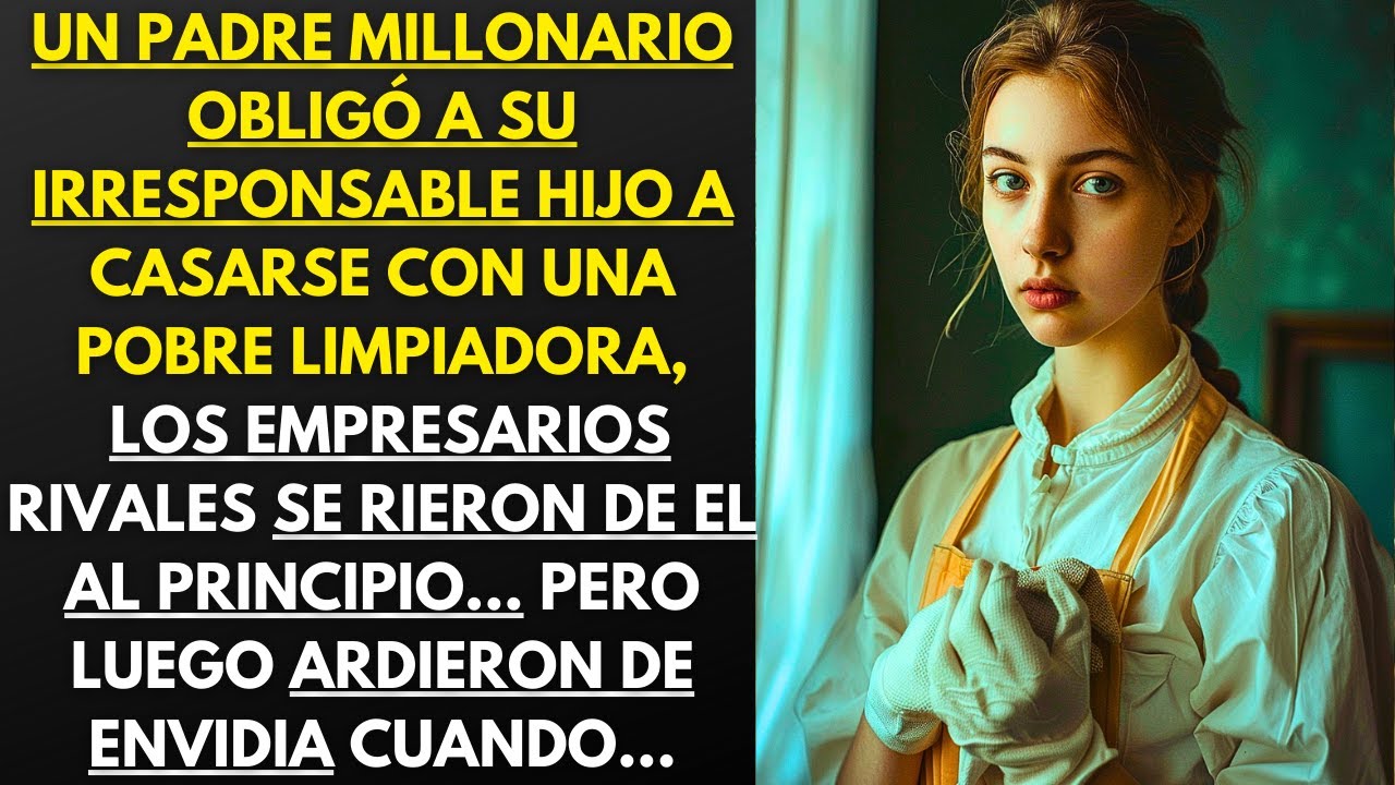 UN PADRE MILLONARIO OBLIGÓ A SU HIJO A CASARSE CON UNA LIMPIADORA, LOS EMPRESARIOS SE RIERON PERO...
