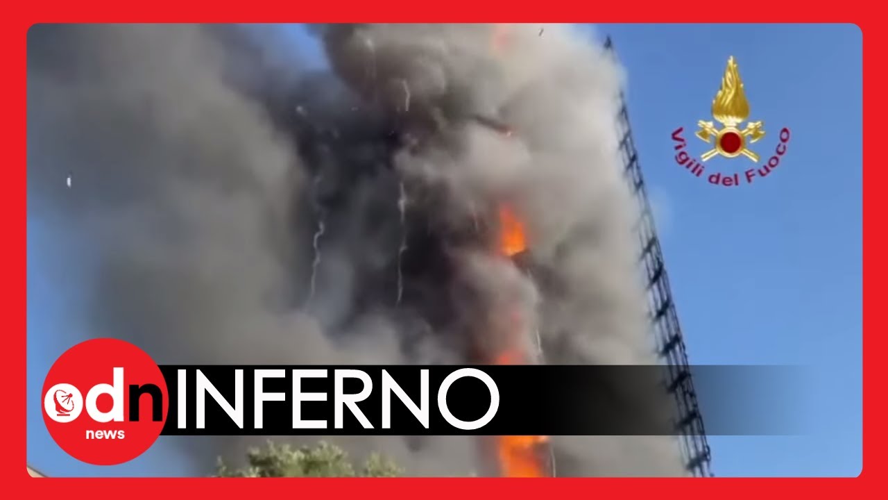 Entire Tower Block in Milan Goes up in FLAMES