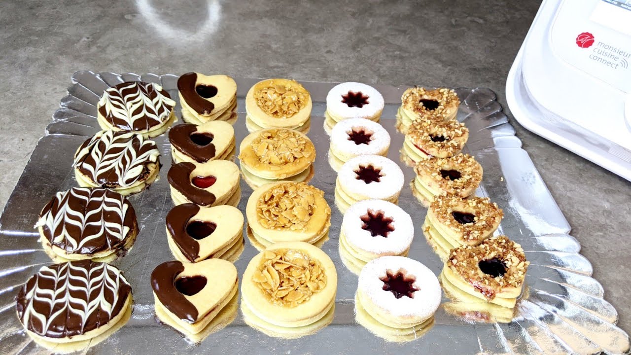 biscuits sablé Mr cuisine connect thermomix حلويات العيد بلاطو صابلي سهل وناجح