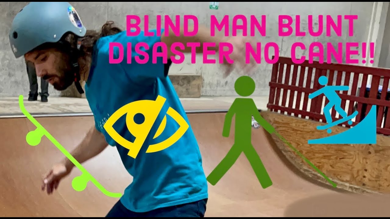 Blind Skater, Anthony Ferraro lands a Blunt Disaster with NO CANE at Modern Skate Park Royal Oak, MI
