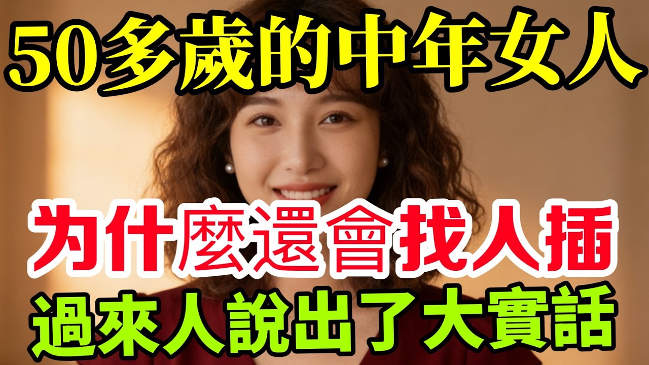 50多歲的中年女人，為什麼還會偷情，5個過來人說出了大實話。#中年女人 #偷情#分享 #happy婚 #感情 #正能量 #結婚 #男女相處 #男女行動 #情感