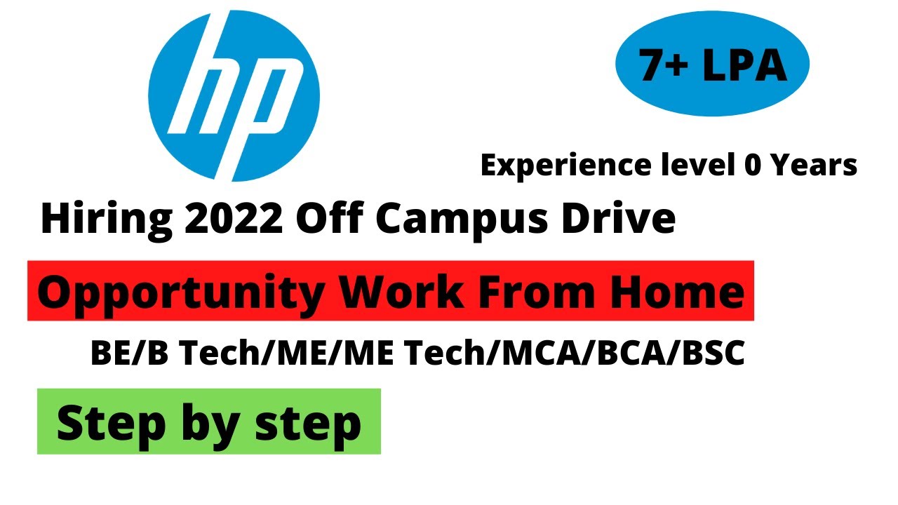 HP off campus drive 2022 batch | HP jobs for freshers 2022 |  #HP | #job