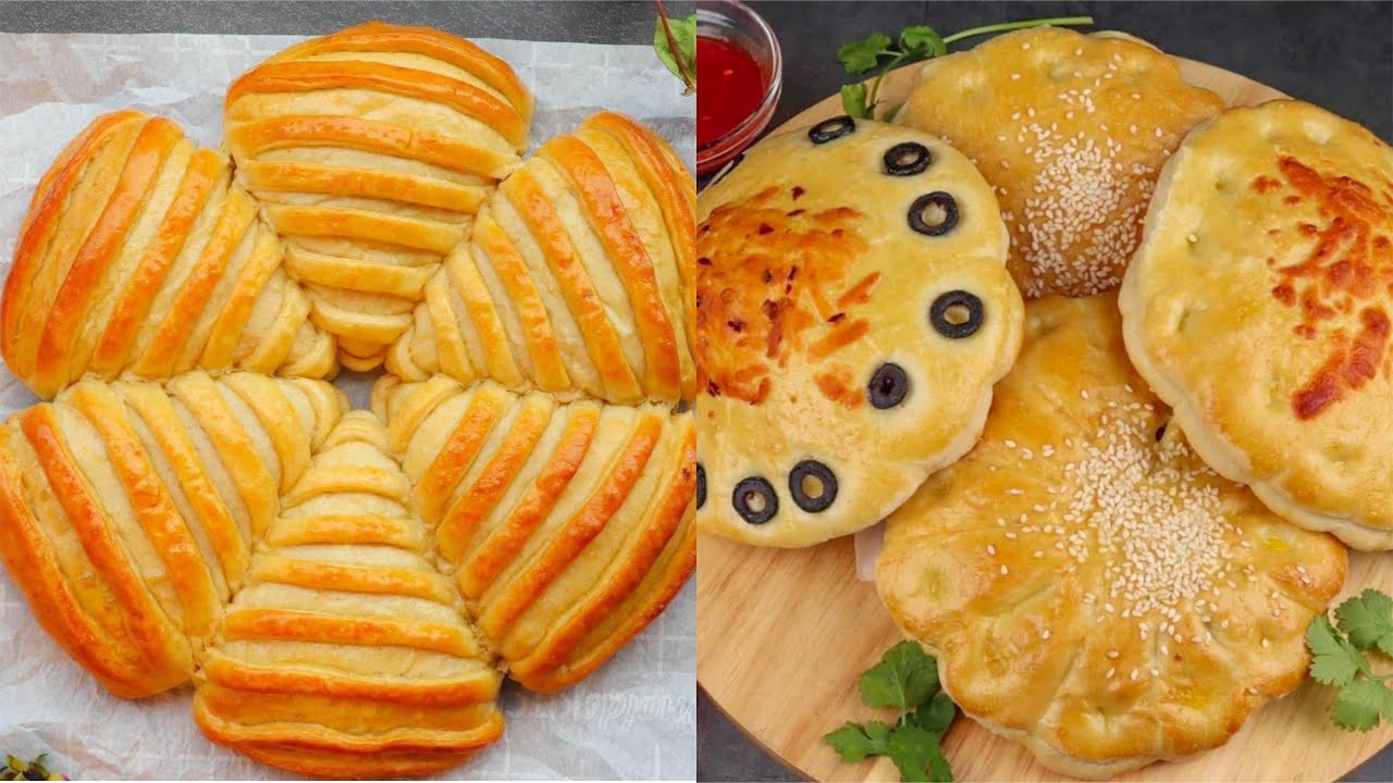 2 Beautiful Chicken Flower Bread & Buns Recipes In Oven & Without Oven, Chicken Cheese Bread Recipe