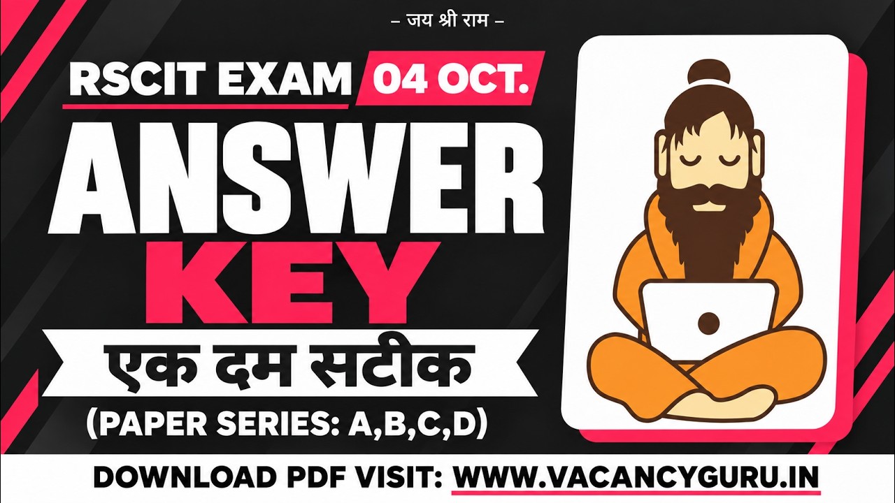 RSCIT answer key 4 October 2026 RSCIT Answer key today RSCIT 4 October 2026 Answer key 4 Oct 2026
